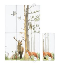 CEBA Podložka prebaľovacia cestovná (60x40) Basic - Basic Woodland