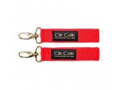 Úchyty Cik Cak so zlatou karabínou - Červená.