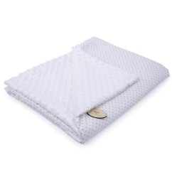 Deka Maceshka Minky drobné vzory - šedý puntík v bielej.