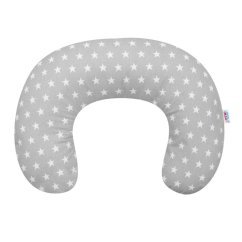 NEW BABY Vankúš na dojčenie - Hvězdičky šedý