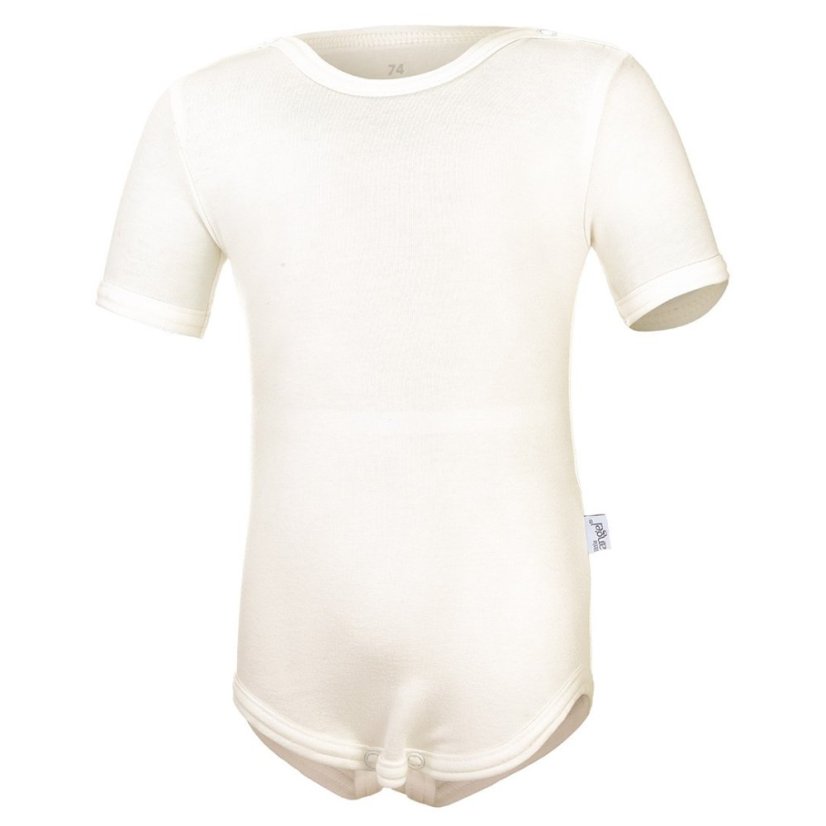 LITTLE ANGEL Body tenké KR Outlast® UPF 50+ - bílá káva Vel. 62