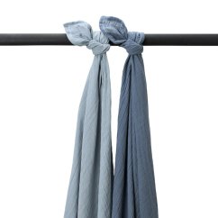 MEYCO Mušelínové pleny 2-balení, 120x120 cm - Jeans blue/indigo