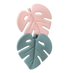SARO BABY Silikónové hryzátka Jungle - Mint/Blossom