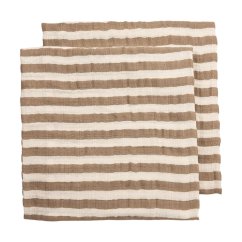 MEYCO Mušelínové pleny Fat Stripe 120x120 cm 2-balení - Taupe