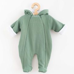 NEW BABY Detská kombinéza s kapucňou Frosty - mint vel. 56