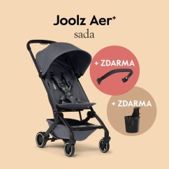 JOOLZ AER+ kočík SADA madlo a držiak na nápoj - Stone grey