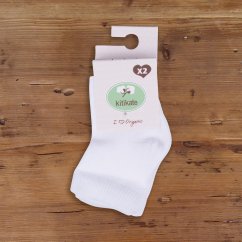 Ponožky Kitikate 3-6m, 2páry - biela/biela.