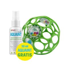 OBALL Hračka Oball RATTLE 10 cm 0m+AQUAINT 100% ekologická čisticí voda 50 ml - seafoam