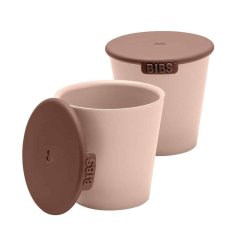 BIBS hrnčeky s viečkom - 2 ks - Blush 125 ml.