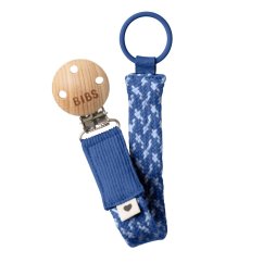 BIBS Paci Braid klip na dudlík - dusty blue.