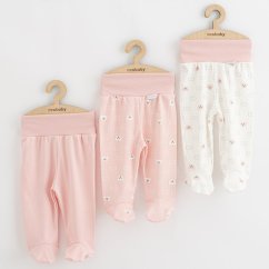 NEW BABY Kojenecké polodupačky  Classic II Dievča 3ks - Dievča 3ks ružová vel. 68.