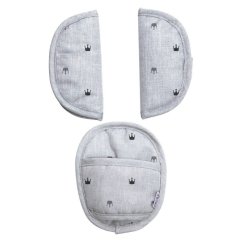 DOOKY Chránič pásu Universal -  Pads Light Grey Crowns