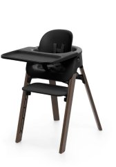 STOKKE® Steps™ Jedálenská stolička - Black/Warm Brown