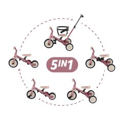 escPETITE&MARS Trojkolka multifunkčná 5v1 Turbo - Dusty Rose