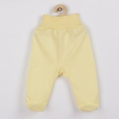 NEW BABY Detské polodupačky jednofarebné - žlté vel. 68