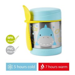 SKIP HOP Zoo Termoska na jedlo so lyžičkou/vidlíčkou 325 ml, 3r+ - Žralok 325 ml, 3r+