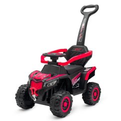 BABY MIX Detské elektrické odrážedlo Ruggy s vodící tyčí - červené