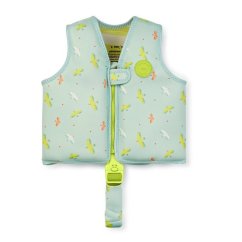 SARO BABY Plavecká neoprenová vesta s UV ochranou - 3-6r Tropicool Green
