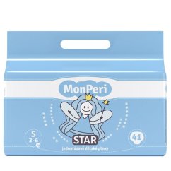 MONPERI STAR Jednorázové pleny - S 3-6 kg, 41 ks.
