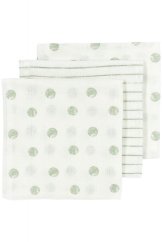 MEYCO Mušelínové pleny 3 ks balenie, 70x70 cm - Dot stripe soft green