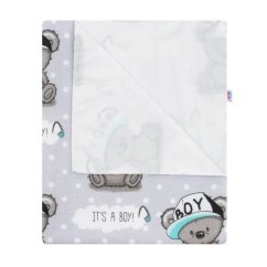 NOVÉ DIEŤA Nepremokavá flanelová podložka - chlapec.