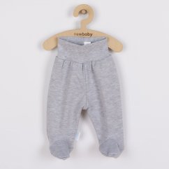 NEW BABY Kojenecké polodupačky Classic II jednobarevné - šedé vel. 68