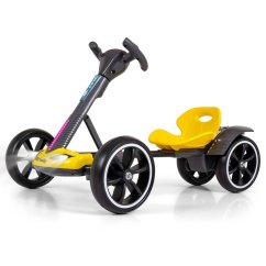 MILLY MALLY Elektrická motokára s diaľkovým ovládaním a LED efektmi GOKART BOLT - yellow