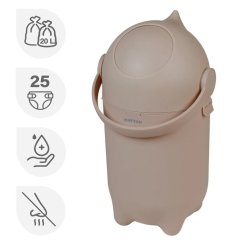 NATTOU Koš na pleny Dropy 27 cm, 20l - Dropy Taupe 27 cm, 20l
