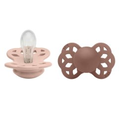 Bibs Infinity cumlíky silikónové symetrické 2 ks veľkosť 1 - Blush / Woodchuck