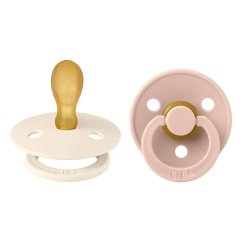 Bibs Colour symetrické dudlíky 2 ks veľkosť 1 - Ivory / Blush.