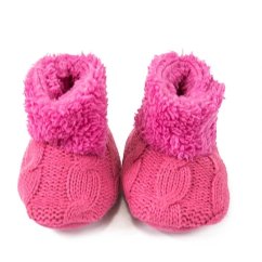 zimné capáčky pre bábätká fuchsia - 62/68