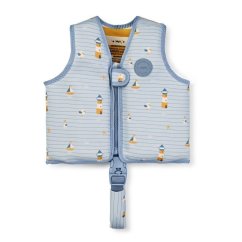 SARO BABY Plavecká neoprenová vesta s UV ochranou - 3-6r Navy Hugs