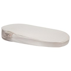 BEBE-JOU Vyhrievaná prešívaná prebaľovacia podložka - Quilted Waves vlnky, krémová biela