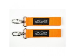 Úchyty Cik Cak se stříbrnou karabinou - Oranžová.