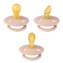 BIBS Colour dudlík kaučuk TRY IT 3ks, vel. 1 - Blush