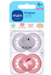 MAM cumlík originál 6+m dbl box - fialový/růžový