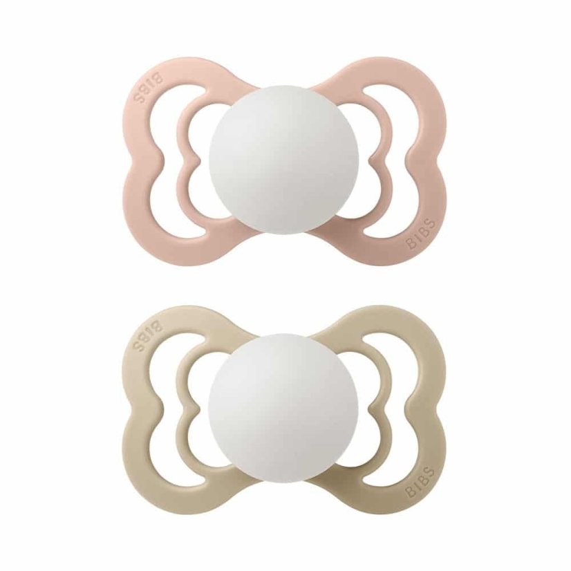 Bibs Supreme Cumlíky vel.2 z prírodného kaučuku 2 ks - Blush / Vanilla nočný