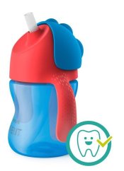 Philips AVENT Hrneček s ohebným brčkem 200 ml - chlapec