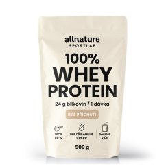 SPORTLAB 100% WHEY protein bez príchute - Bez príchute 500 g
