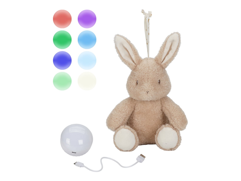 LITTLE DUTCH Usínáček Newborn Naturals - Usínáček králíček
