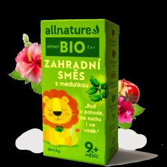 Allnature BIO Detský čaj Záhradná zmes s medovkou 20x1,5 g-Záhradná zmes s medovkou 20x1,5 g.