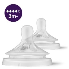 Philips Avent cumlík Natural Response 4 stredný prietok 2 ks transparentný - Philips Avent cumlík Natural Response 4 stredný prietok 2 ks transparentný