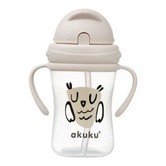 AKUKU Fľaša s brčkom 300 ml - Sova