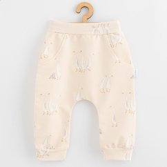 NEW BABY Detské bavlnené tepláčky Husičky - veľ. 80