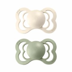 Bibs Supreme cumlíky vel.2 z prírodného kaučuku 2 ks - Ivory / Sage