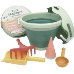 COMPACTOYS Skládací sada na piesok 7v1 - zelená