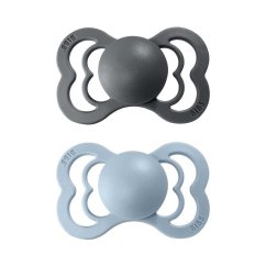 Bibs Supreme Cumlíky vel. 2 zo silikónu 2 ks - Iron / baby-blue.