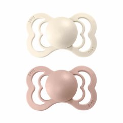 Bibs Supreme Cumlíky vel.2 z prírodného kaučuku 2 ks - Ivory / Blush