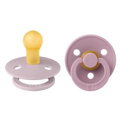 BIBS Colour Cumlíky z prírodného kaučuku 2ks - veľkosť 1 - Dusky Lilac / Heather
