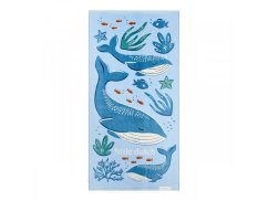 LITTLE DUTCH Plážová osuška 120x60 cm - Ocean World Blue